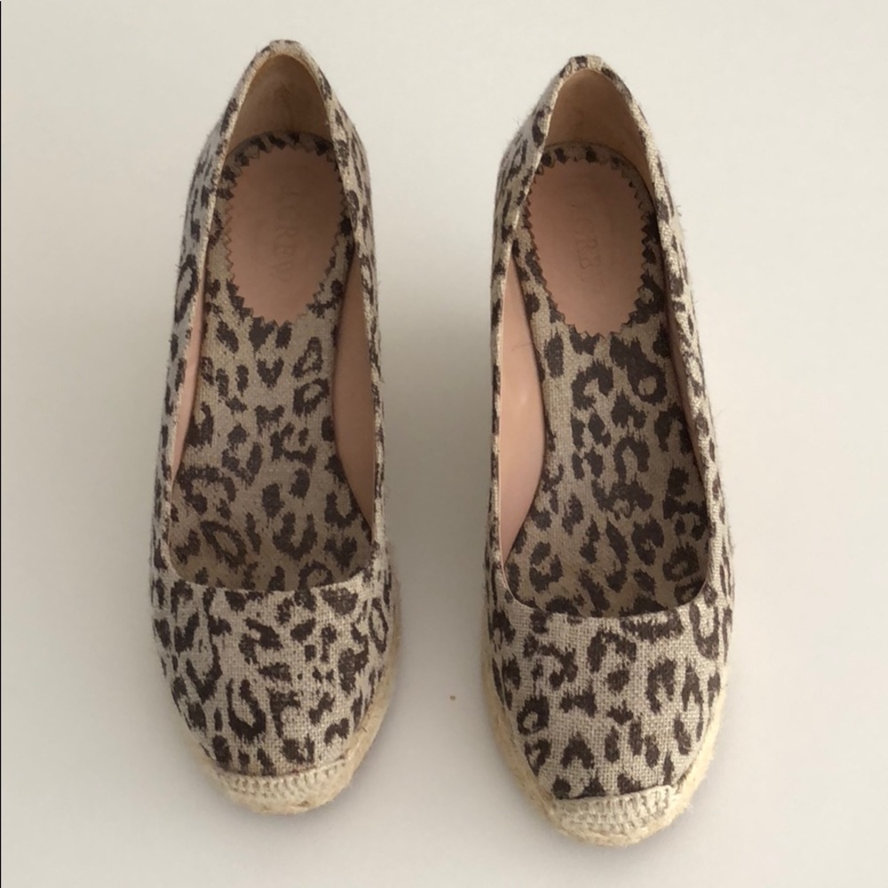 Animal print canvas espadrilles